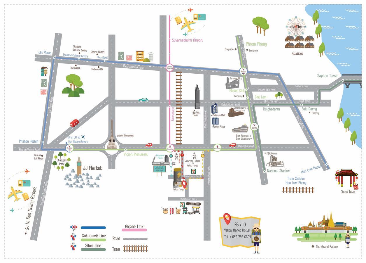 בנגקוק Yellow Mango Hostel מראה חיצוני תמונה